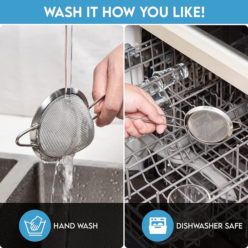 Kafoor Fine Mesh Strainer - 3.3 Inch Conical Sieve - Tea Strainers for Loose Tea, Coffee Strainer, Food Strainer, Juice Strainer, and Much More! - Image 5